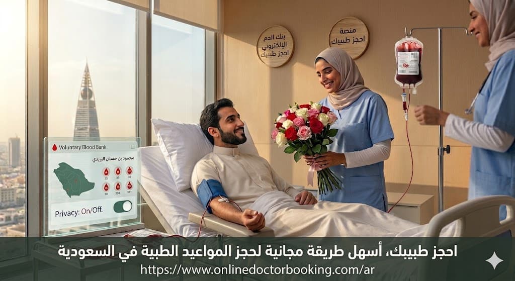 بنك الدم التطوعي الذكي: كيف تساهم منصة "احجز طبيبك" في التحول الرقمي الإنساني في السعودية؟