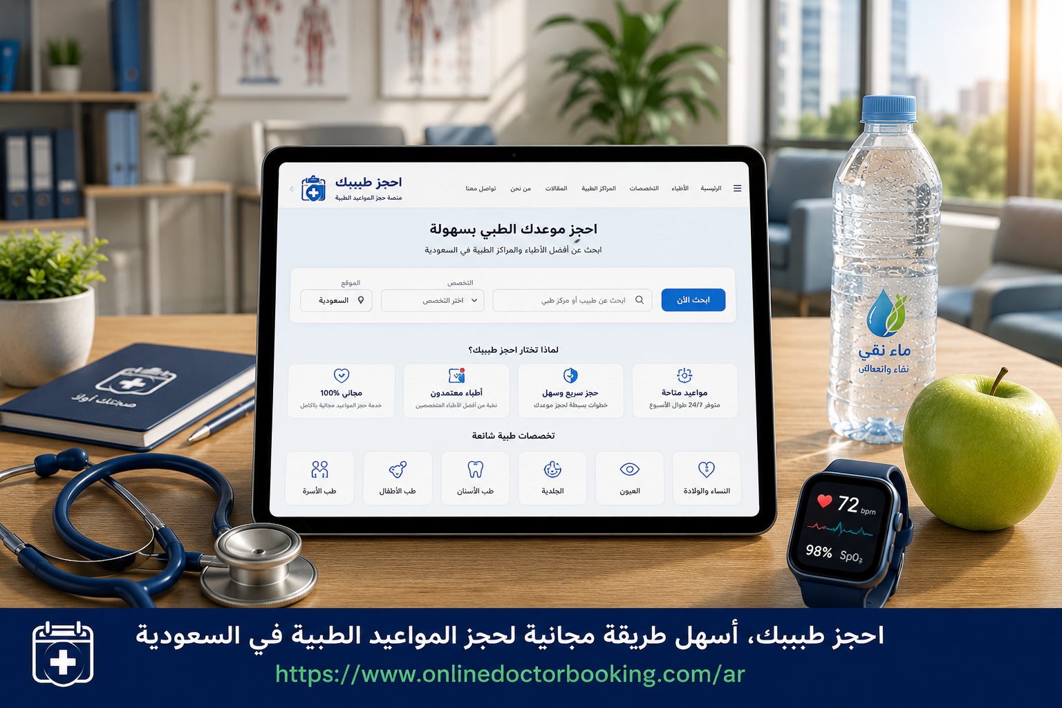 حجز موعد طبيب في السعودية عبر الإنترنت: رفيقك الصحي المتكامل للتخلص من عناء الزحام والمشاوير